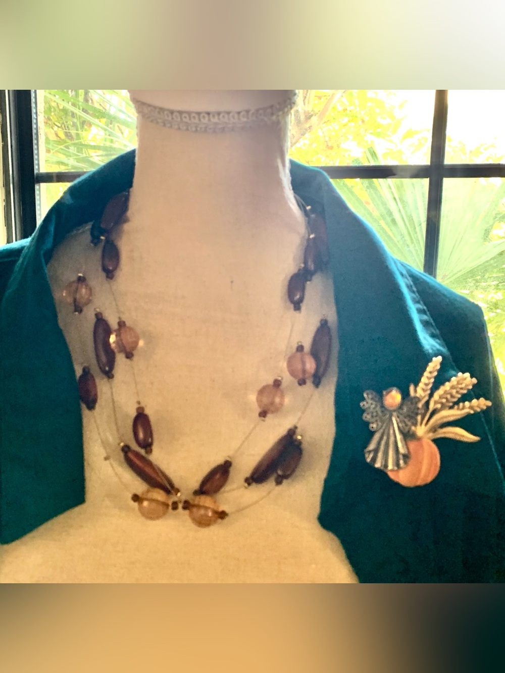Vintage Brooch & Necklace Set